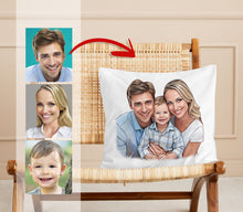 Lade das Bild in den Galerie-Viewer, Personalisiertes Kissen mit Portrait in Farbe vom Foto